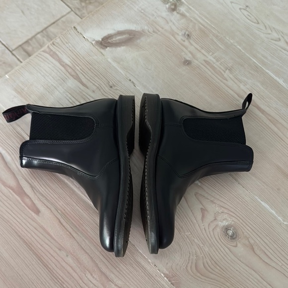 Dr. Martens Black Ankle Boots with Elastic Panels - Picture 9 of 13